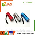 China Factory Supply Cheap Colorful Aluminum Material 9 Led torch Light Emergency Mini childrens torch for gift